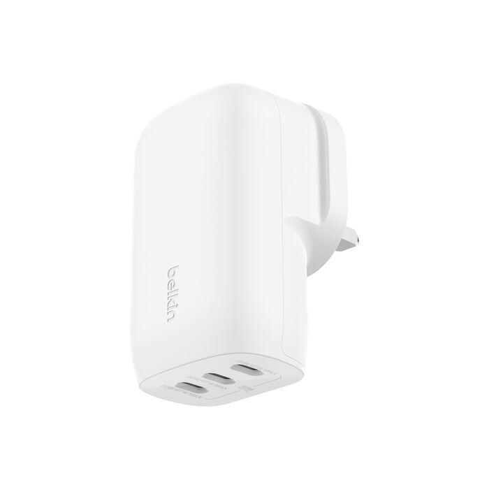 BELKIN BOOST CHARGE 3 PORT USB C WALL CHARGER WITH PPS 67W WHITE WCC002MYWH