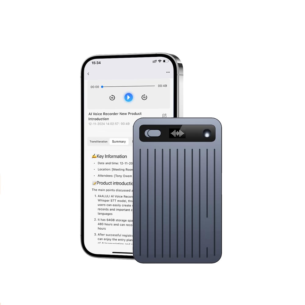 EPICARMA AI NOTE TAKER GRAY WA-LA518-GY