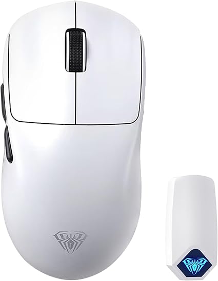 AULA ERGONOMIC TRI MODE WIRELESS GAMING MOUSE 26000 DPI WITH PAW3395 SENSOR SC900 PRO WHITE