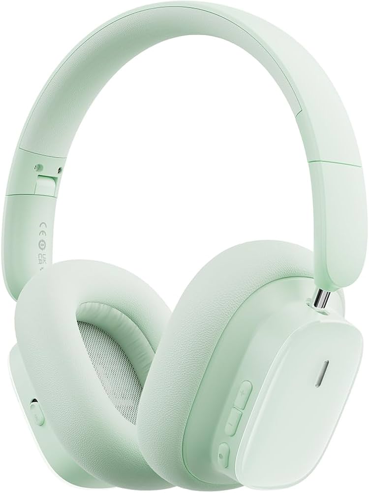 BASEUS BOWIE H1I NOISE CANCELLATION WIRELESS HEADPHONE NATURAL GREEN