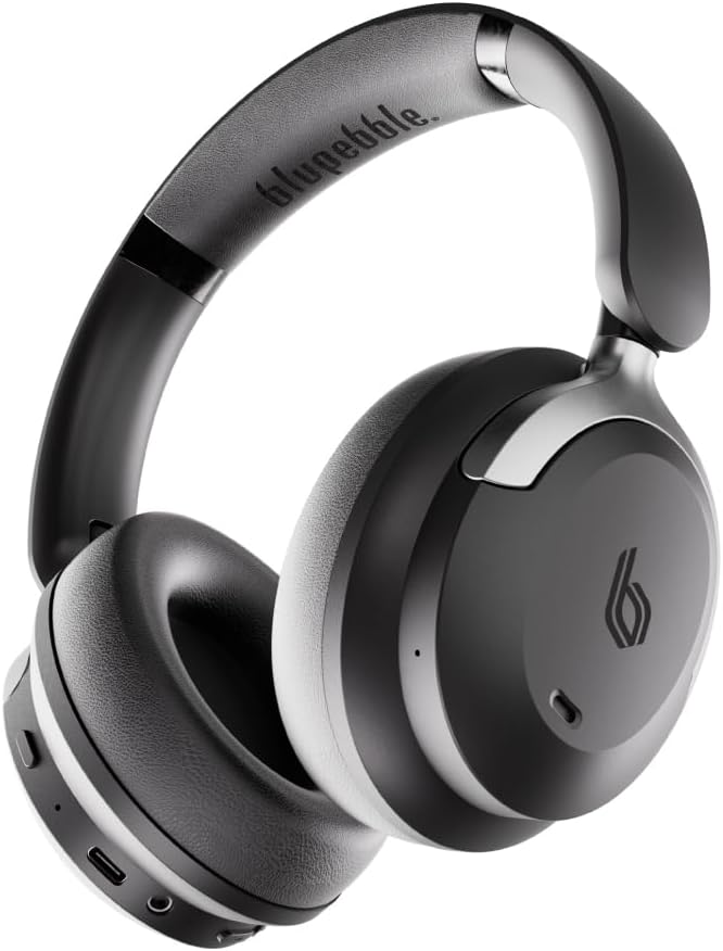 BLUPEBBLE OVER EAR FOLDABLE DIGITAL HYBRID NOISE CANCELLING HEADPHONES C90 BLUE BP-PAC90ANC-BL