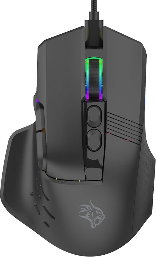 PORODO GAMING 12800 DPI WIRED MOUSE BLACK PDX320