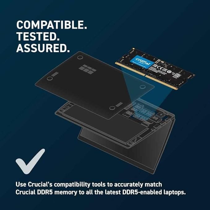 Crucial Laptop RAM DDR5-4800 16GB CB16GS4800 : Upgrade Your Performance thumbnail 3