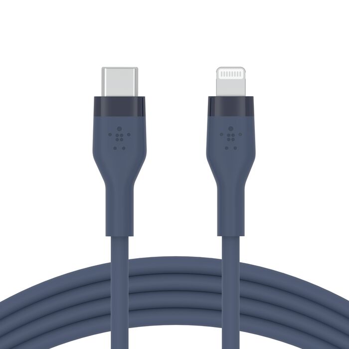 BELKIN BOOST CHARGE FLEX USB A CABLE WITH LIGHTNING CONNECTOR 1M BLUE CAA009BT1MBL