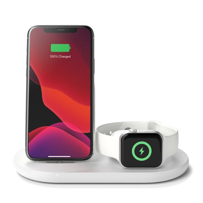 BELKIN 3 IN 1 WIRELESS CHARGER 7.5W IPHONE/WATCH/AIRPODS WIZ001MYWH
