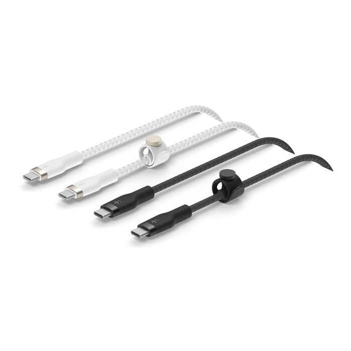 BELKIN BOOST CHARGE USB C TO USB C CABLE PACK OF 2 1M BLACK AND WHITE CAB011MBW2PK
