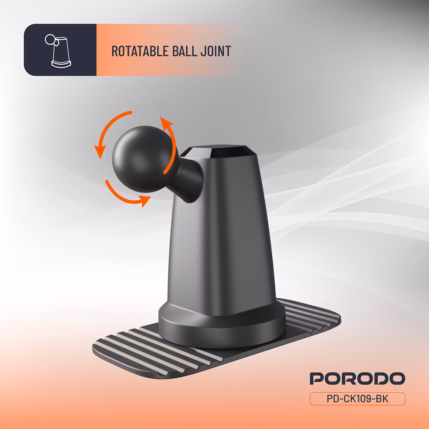 PORODO VACUUM AND ADHESIVE MAGNETIC CAR MOUNT BLACK PDCK109BK thumbnail 7