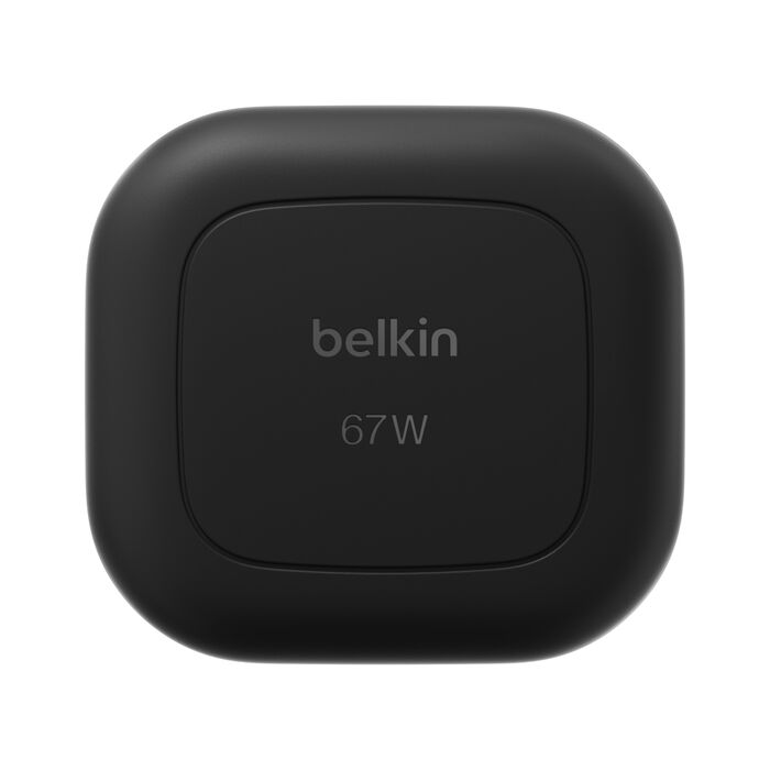 BELKIN BOOST CHARGE PRO DUAL USB C 67W GAN WALL CHARGER BLACK WCH020MYBK