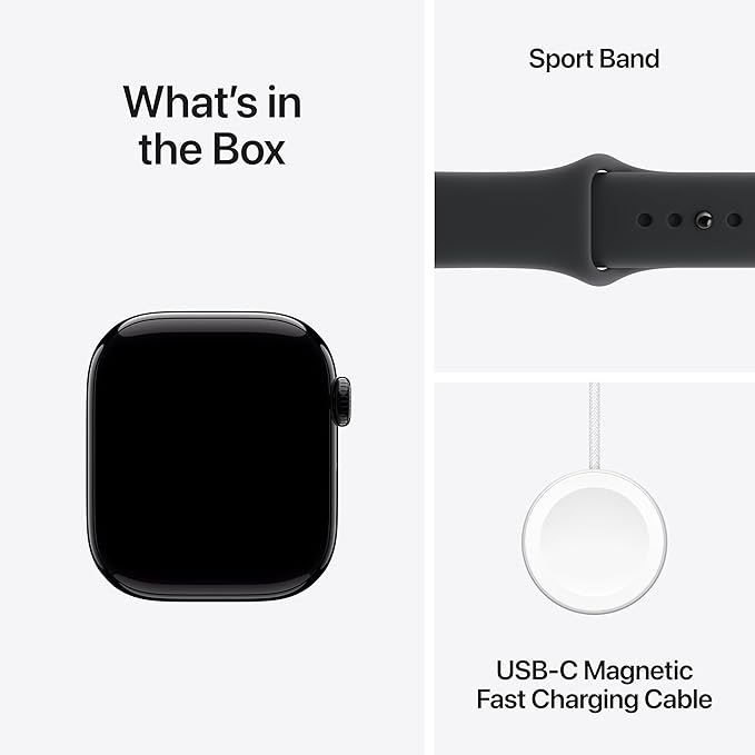 APPLE WATCH SERIES 11 GPS 42MM 2025 JET BLACK ALUMINIUM CASE WITH BLACK SPORT BAND - M/L MEQU4 thumbnail 4