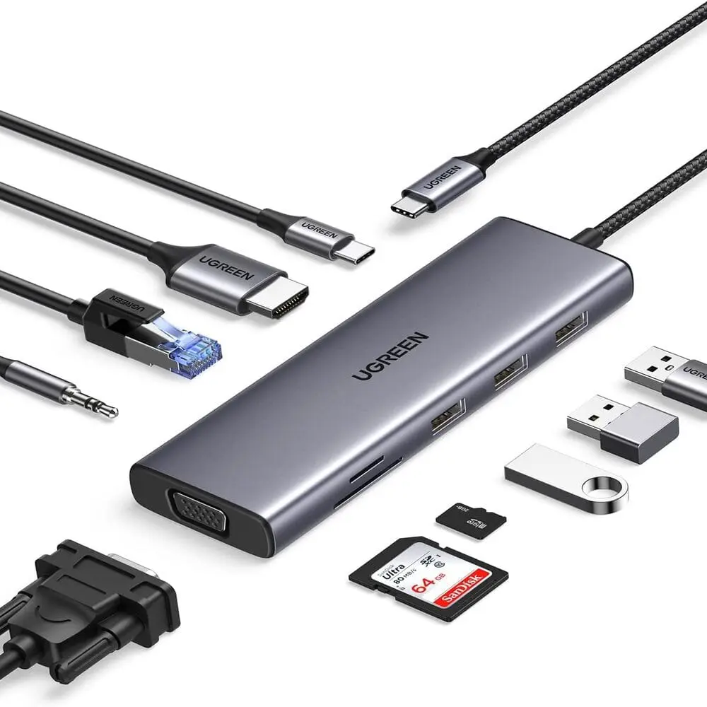 UGREEN 10 IN 1 USB C MULTIFUNCTIONAL ADAPTER 15601