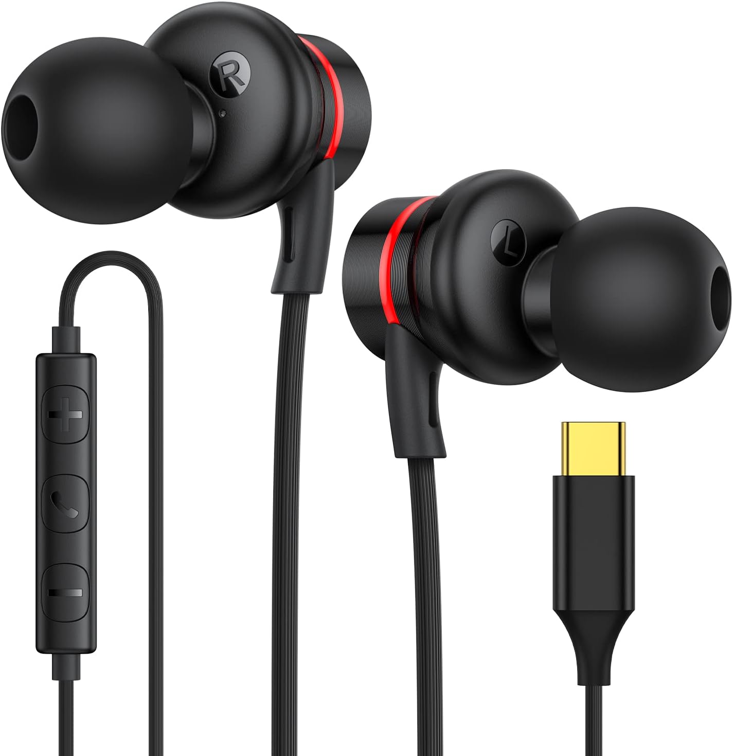 EPICARMA SONICCORE HI-FI USB-C WIRED EARPHONE BLACK EA-SC120-BK thumbnail 3