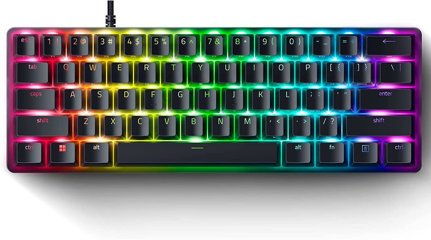 RAZER HUNTSMAN MINI OPT GAMING KEYBOARD PURPLE SWITCH RZ03-03390100-R3M1