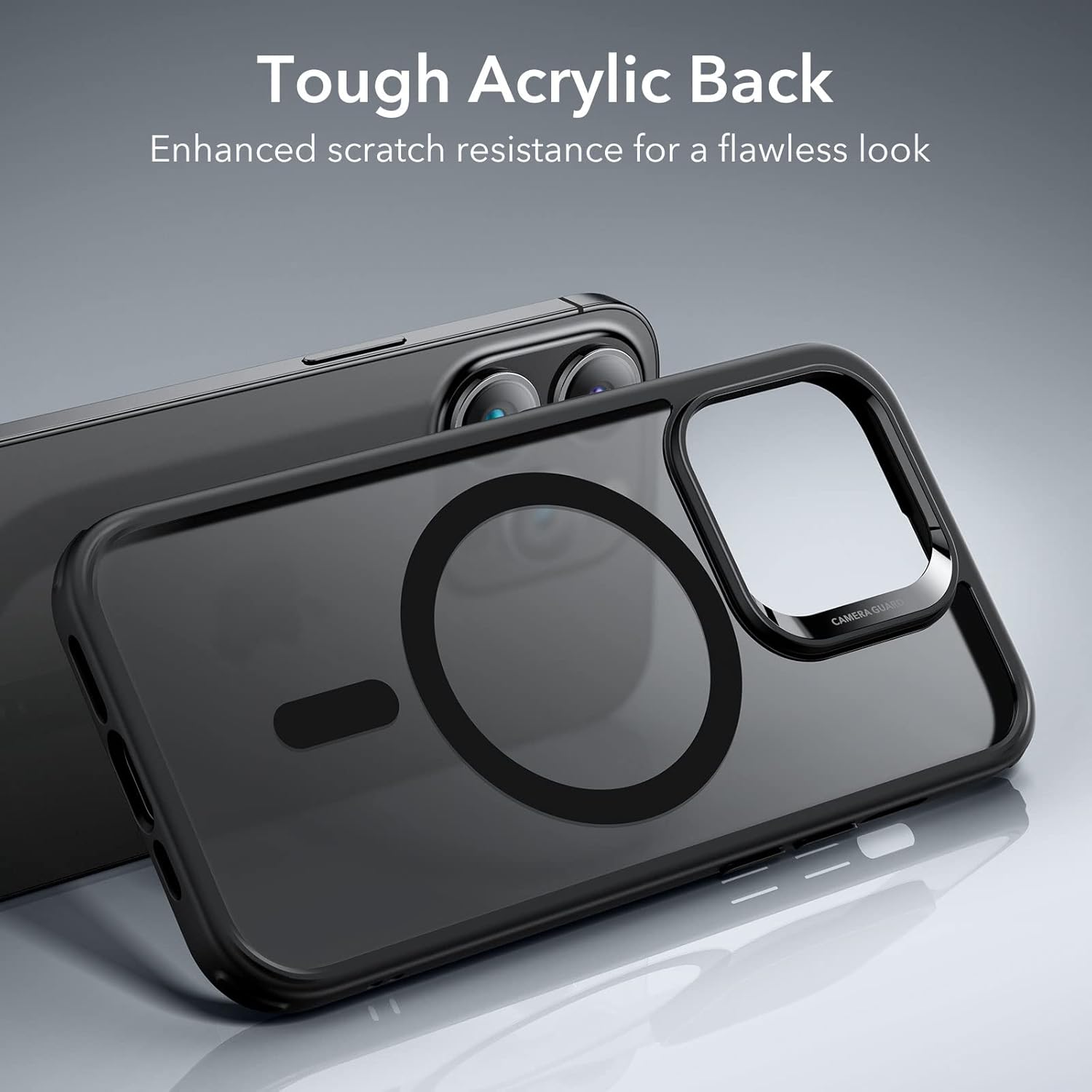 ESR IPHONE 14 PRO AIR ARMOR HALO LOCK PROTECTION MAGNETIC CASE FROSTED BLACK thumbnail 6