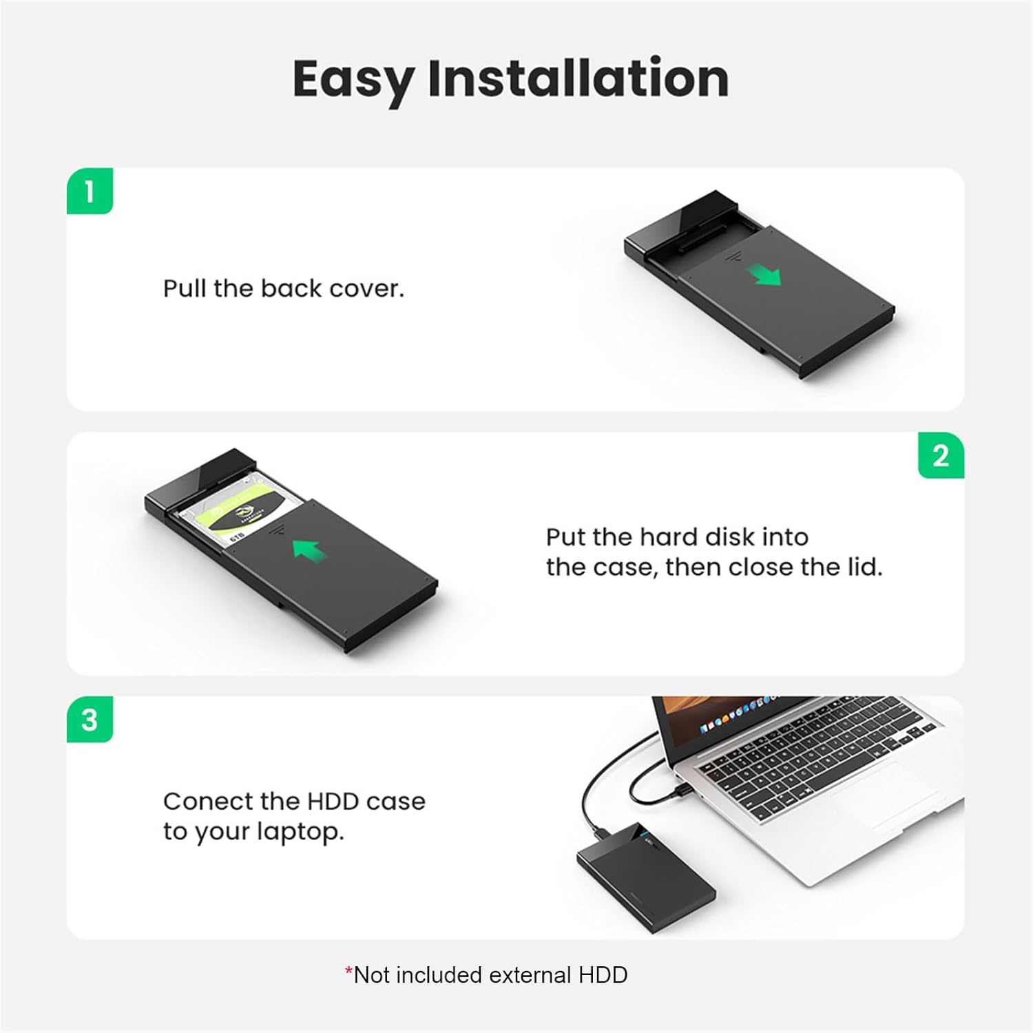 UGREEN 2.5 INCH HARD DRIVE BOX 30848 thumbnail 8