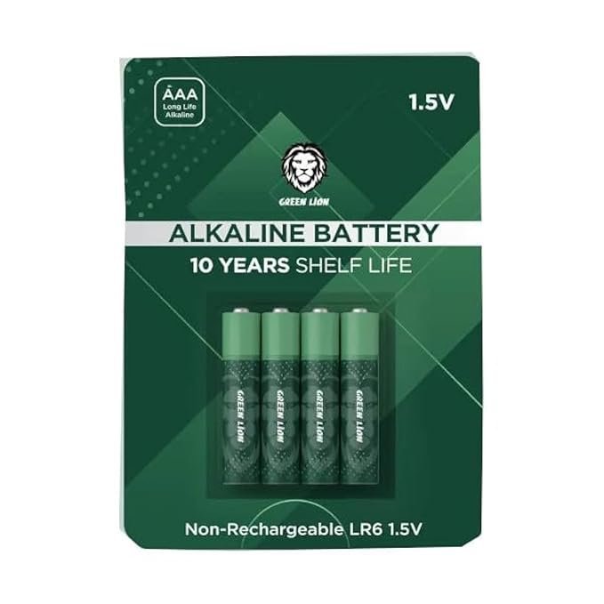 GREEN LION ALKALINE BATTERY AAA 4 PACK NAKBA