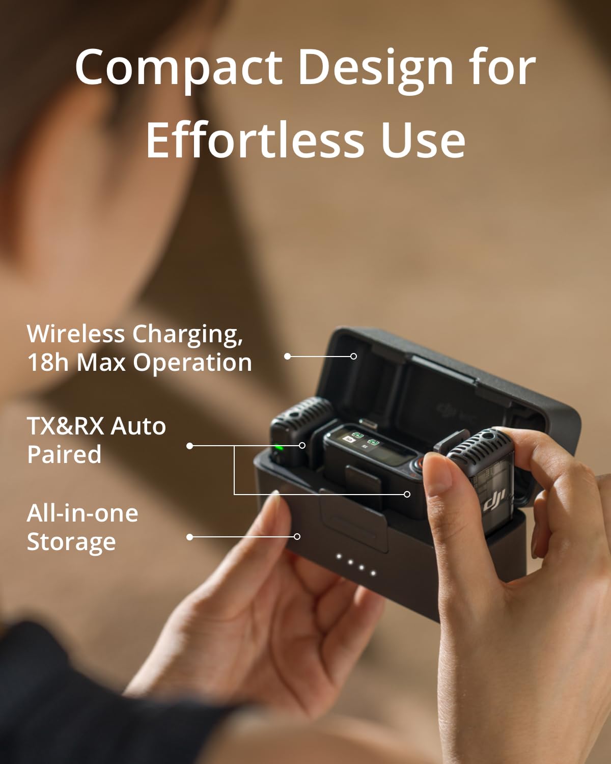 DJI MIC MINI 2 WIRELESS MICROPHONE SYSTEM WITH CHARGING CASE (2TX+ MOBILE RX) thumbnail 2