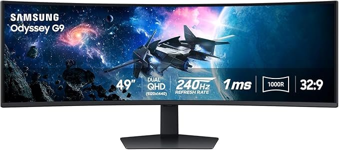 SAMSUNG ODYSSEY 49 INCH QHD 240HZ CURVED GAMING MONITOR LS49CG954EMXUE