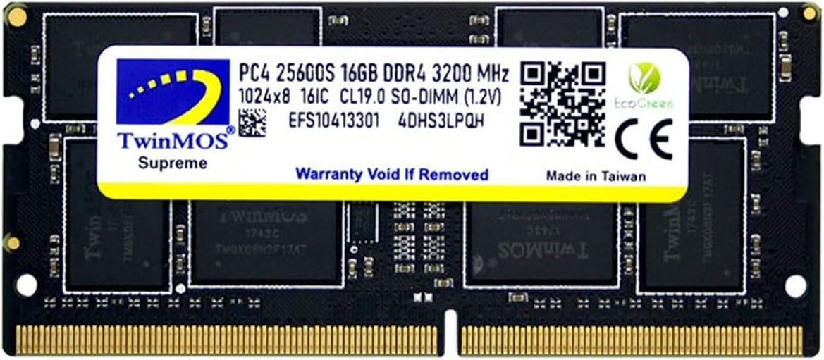 TWINMOS 16GB DDR4 3200MHZ CL22 NOTEBOOK LAPTOP MEMORY MDD416GB3200N