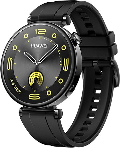 HUAWEI WATCH GT4 41MM BLACK WITH BLACK FLUOROELASTOMER STRAP ARA-B19