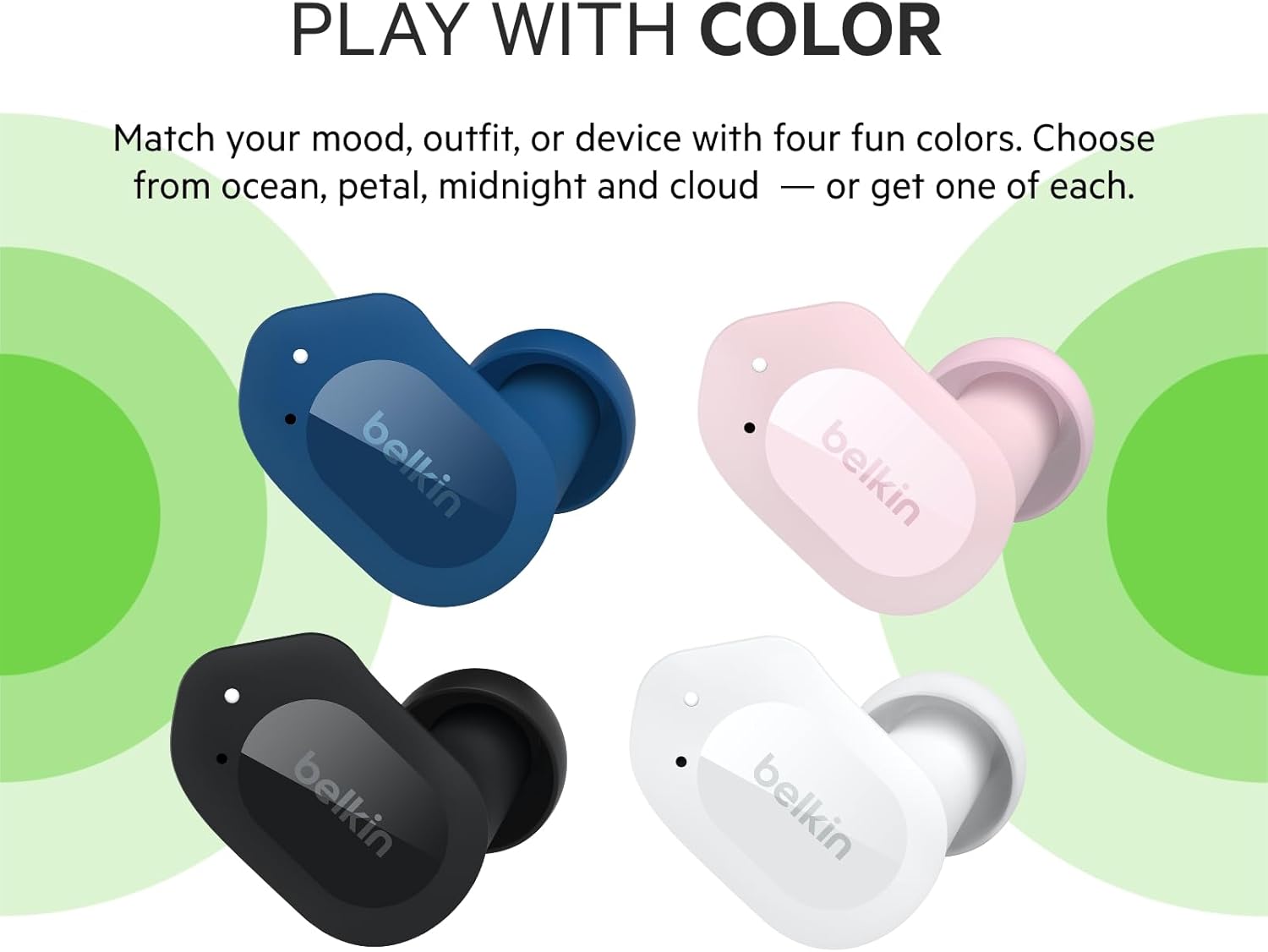 BELKIN SOUNDFORM PLAY TRUE WIRELESS EARBUDS PINK AUC005BTPK thumbnail 2