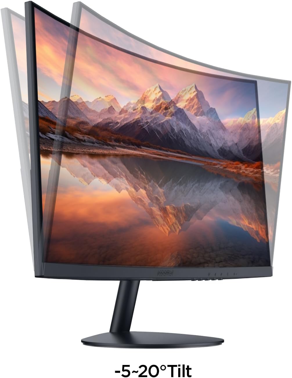 KOORUI 24-INCH FHD 1920X1080 75HZ CURVED GAMING MONITOR BLACK 24N5CA thumbnail 8