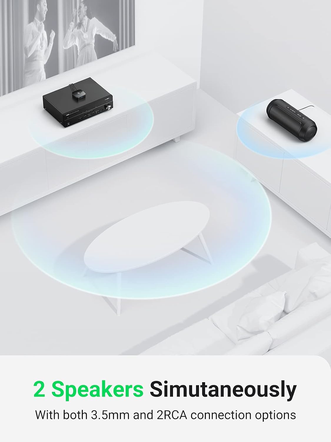 UGREEN BLUETOOTH RECEIVER AUDIO ADAPTER 5.0 BLACK 40762 thumbnail 4