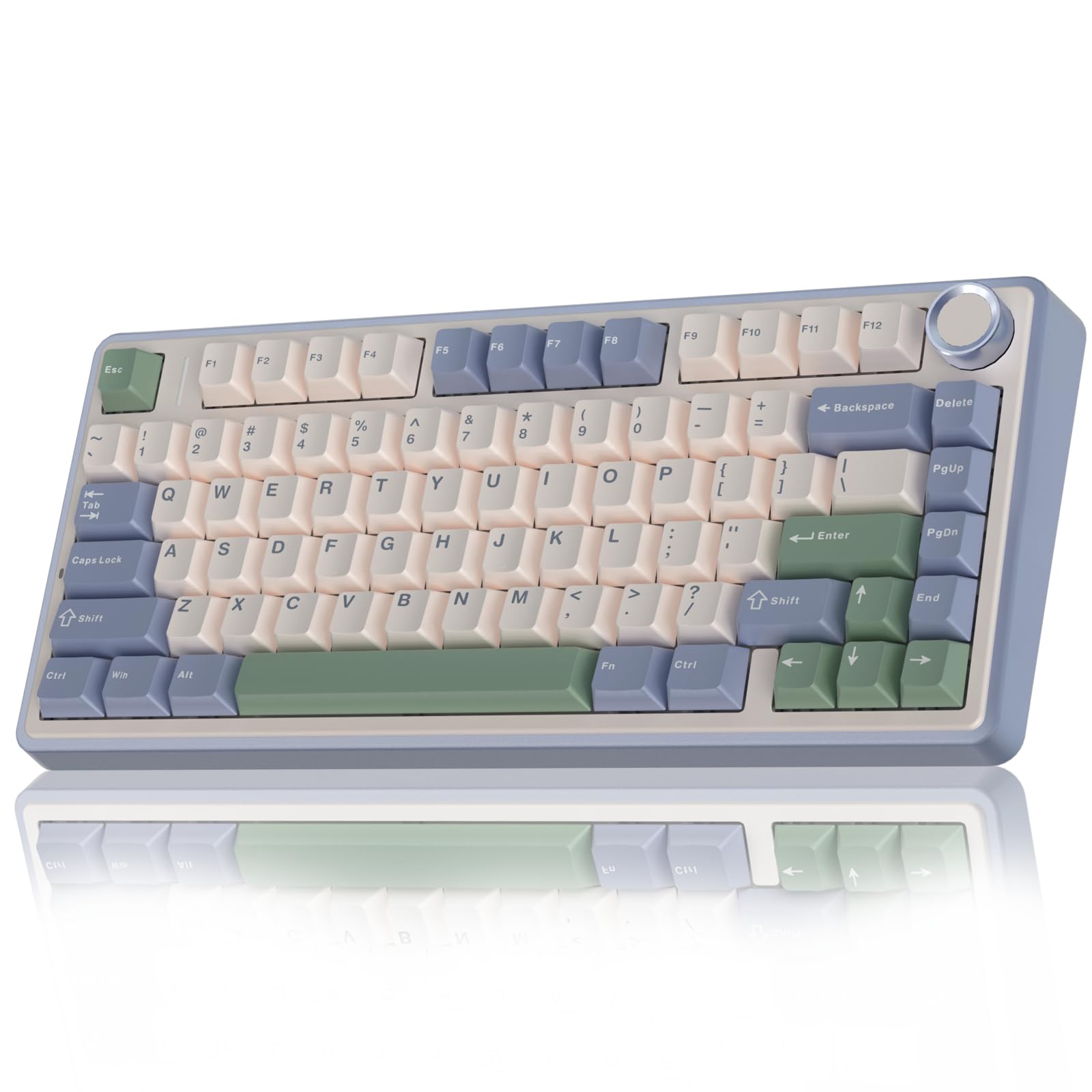 AULA 75 KEYS RGB 75% MECHANICAL GAMING KEYBOARD TRI-MODE KNOB REAPER SWITCH F75