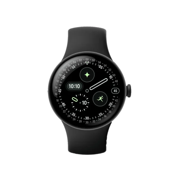 GOOGLE PIXEL WATCH 4 41MM WIFI WITH MATTE BLACK ALUMINUM CASE OBSIDIAN ACTIVE BAND