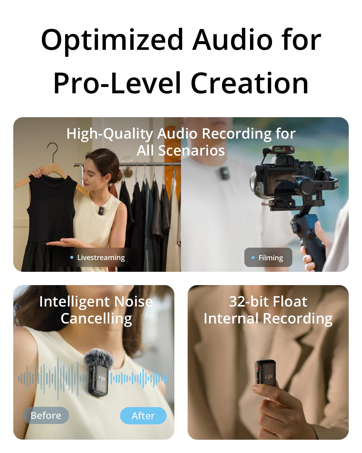 DJI MIC MINI 2 WIRELESS MICROPHONE SYSTEM WITH CHARGING CASE (2TX+ MOBILE RX) thumbnail 3