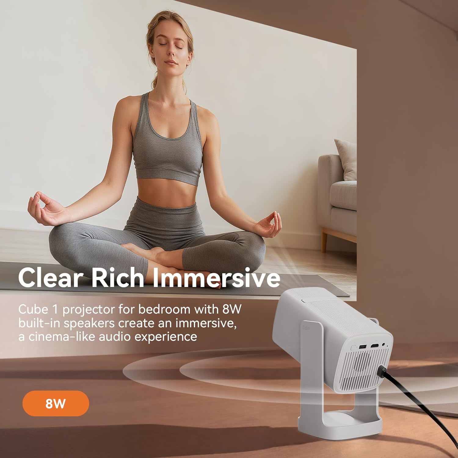 WANBO CUBE 1 360 ADJUSTABLE SMART PROJECTOR WITH WI-FI AND BLUETOOTH ANDROID TV 11 DARK GREEN thumbnail 9