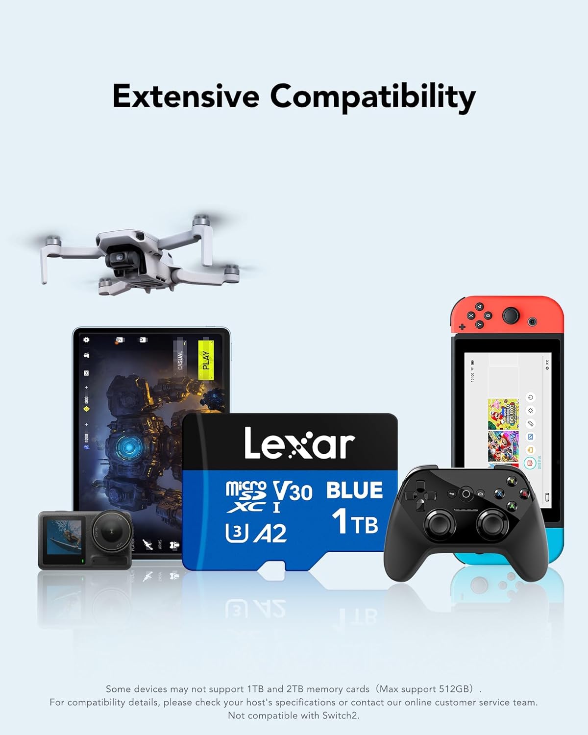 LEXAR BLUE PLUS MICROSDXC UHS-I CARD 1TB 170MB/S LMSBLPL001T-BNANG thumbnail 5