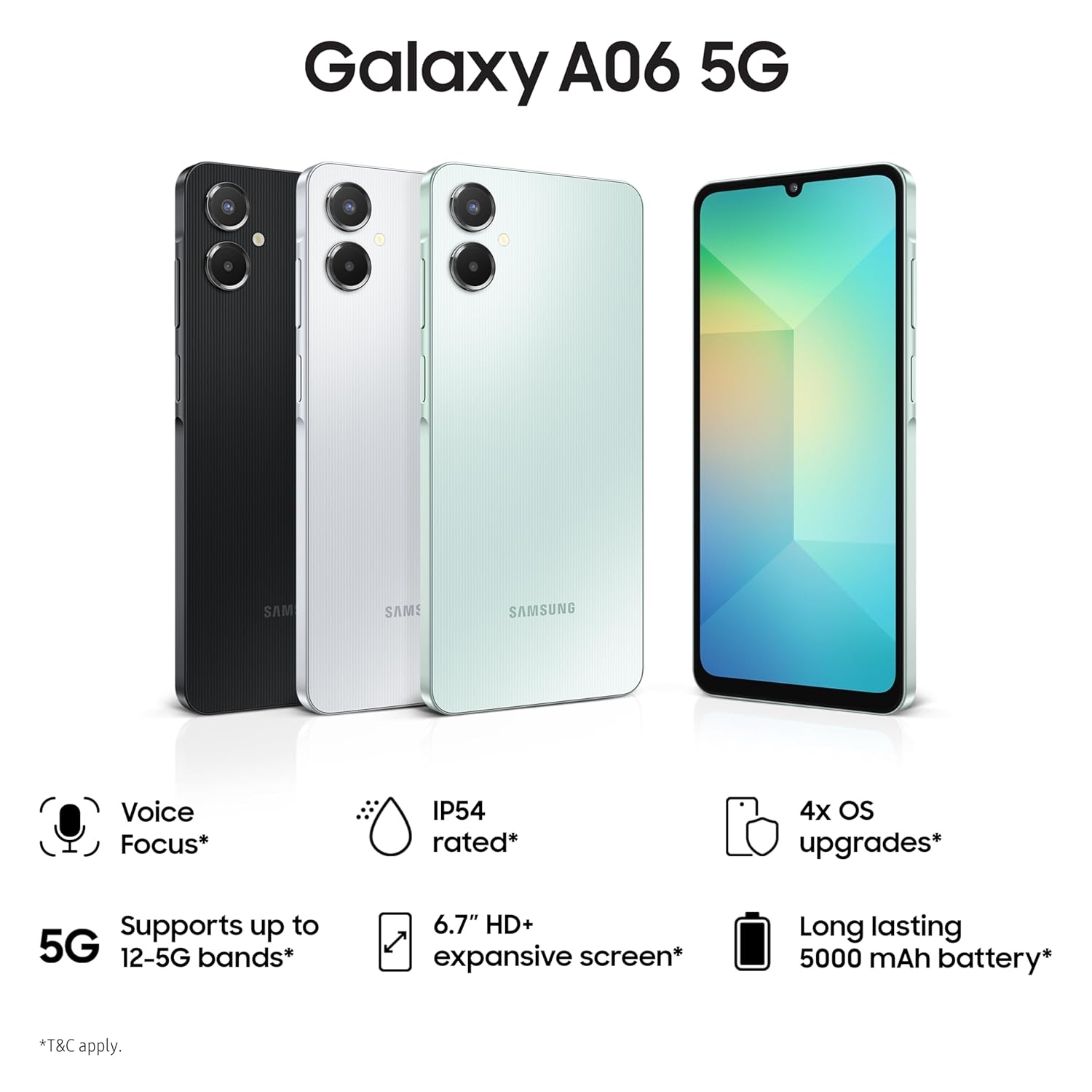 SAMSUNG GALAXY A06 5G 4GB 128GB BLACK SM-A066B/DS thumbnail 2