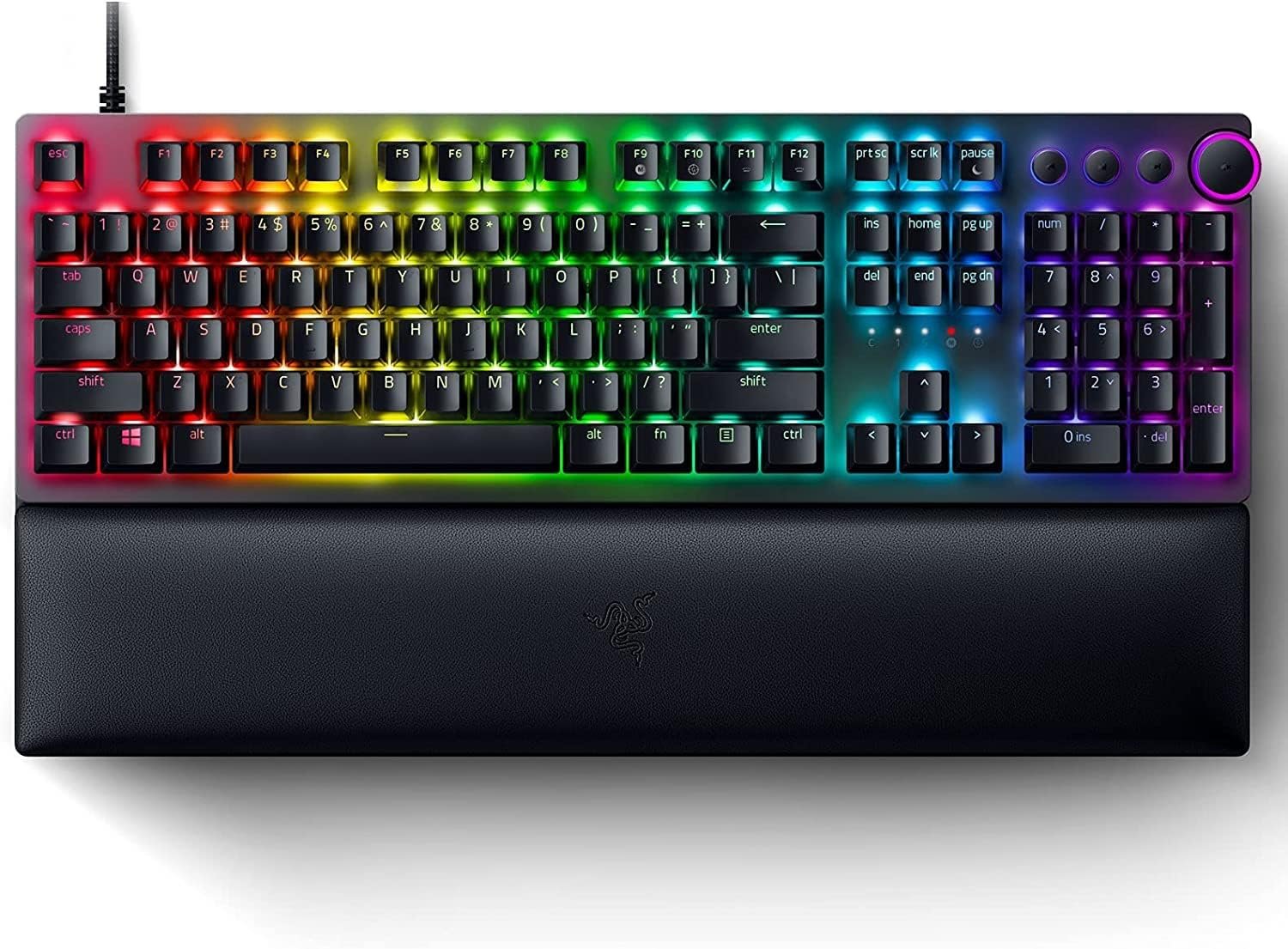 RAZER HUNTSMAN V2 TENKEYLESS OPTICAL GAMING KEYBOARD CLICKY PURPLE SWITCH RZ03-03940300-R3M1