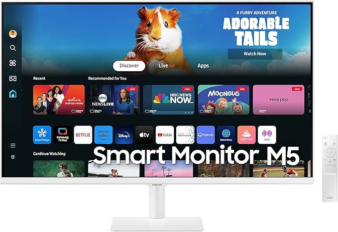 Samsung 32" 4ms 60Hz Smart Monitor M5 M50D FHD White LS32DM501EMXUE