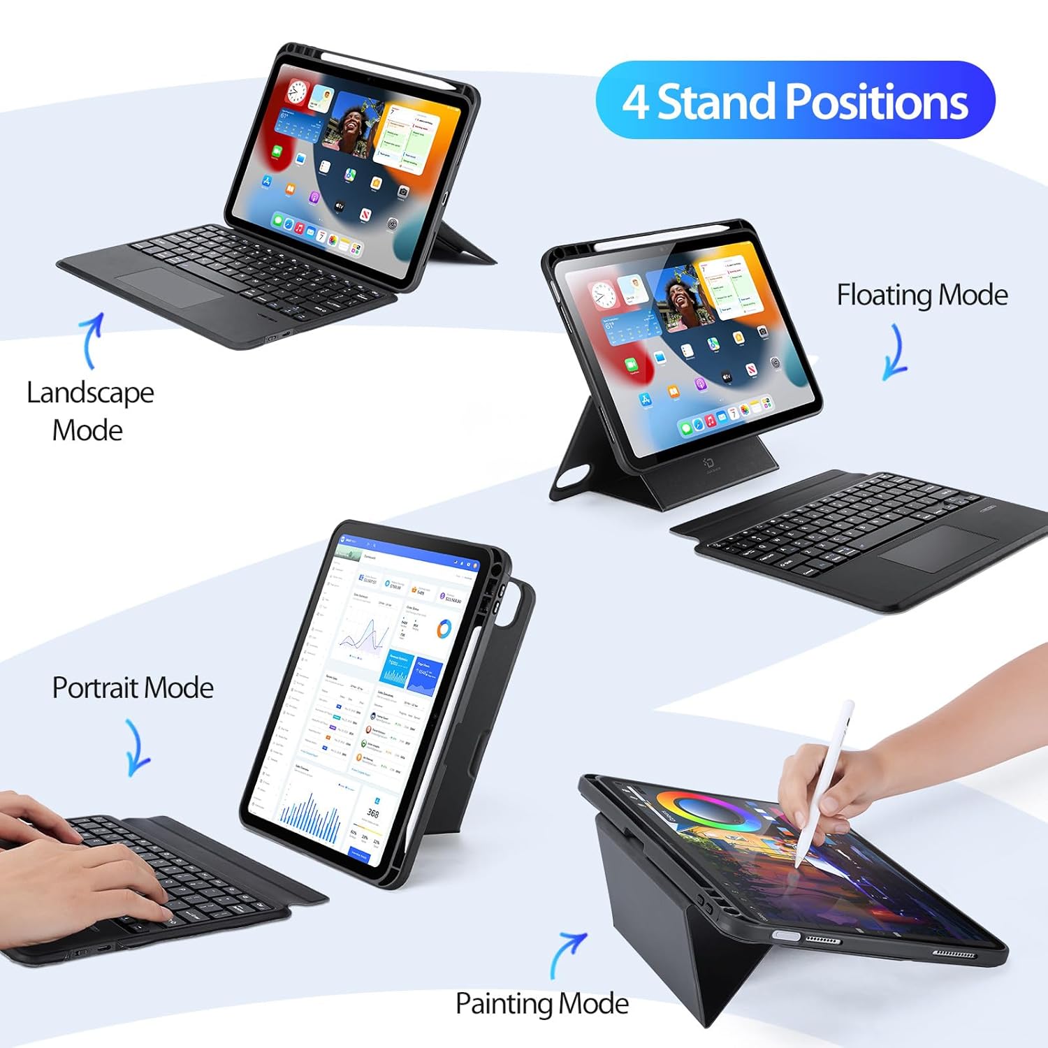 DUX DUSIC TK SERIES IPAD 10 (2022) KEYBOARD BLACK DKB004 thumbnail 3