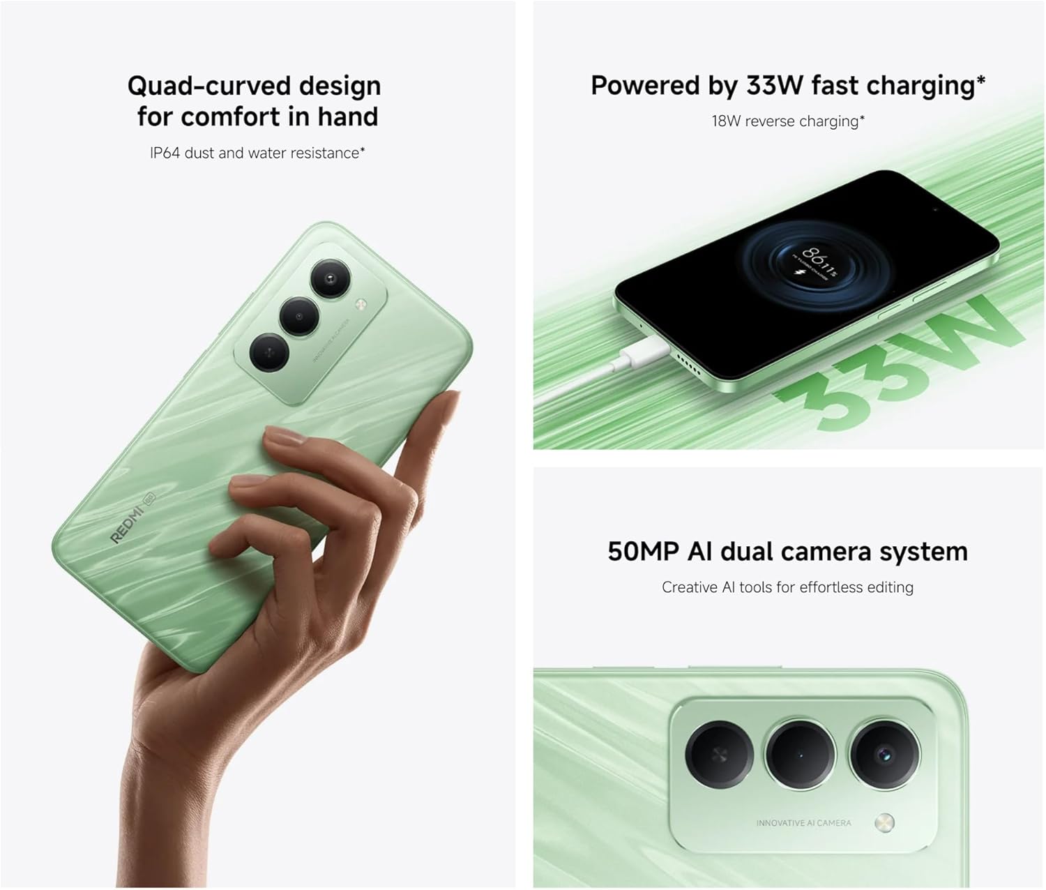 REDMI 15 5G 8+256GB RIPPLE GREEN thumbnail 3
