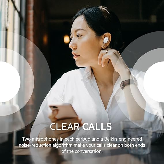 BELKIN TRUE WIRELESS EARBUDS WHITE AUC001BTWH thumbnail 6