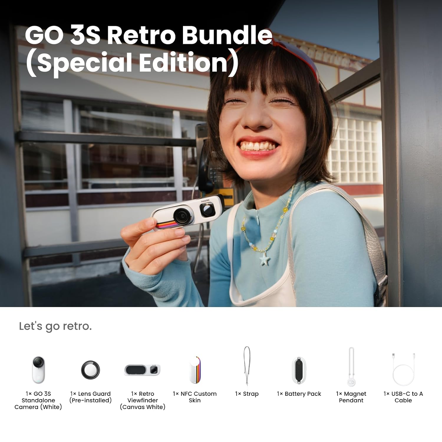 INSTA360 GO 3S RETRO BUNDLE SPECIAL EDITION WITH BATTERY PACK 128GB CINSAATA thumbnail 3
