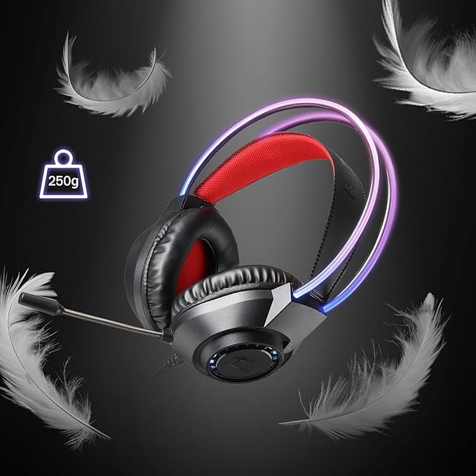 REDRAGON RGB SCREAM WIRED GAMING HEADSET BLACK H231 thumbnail 7