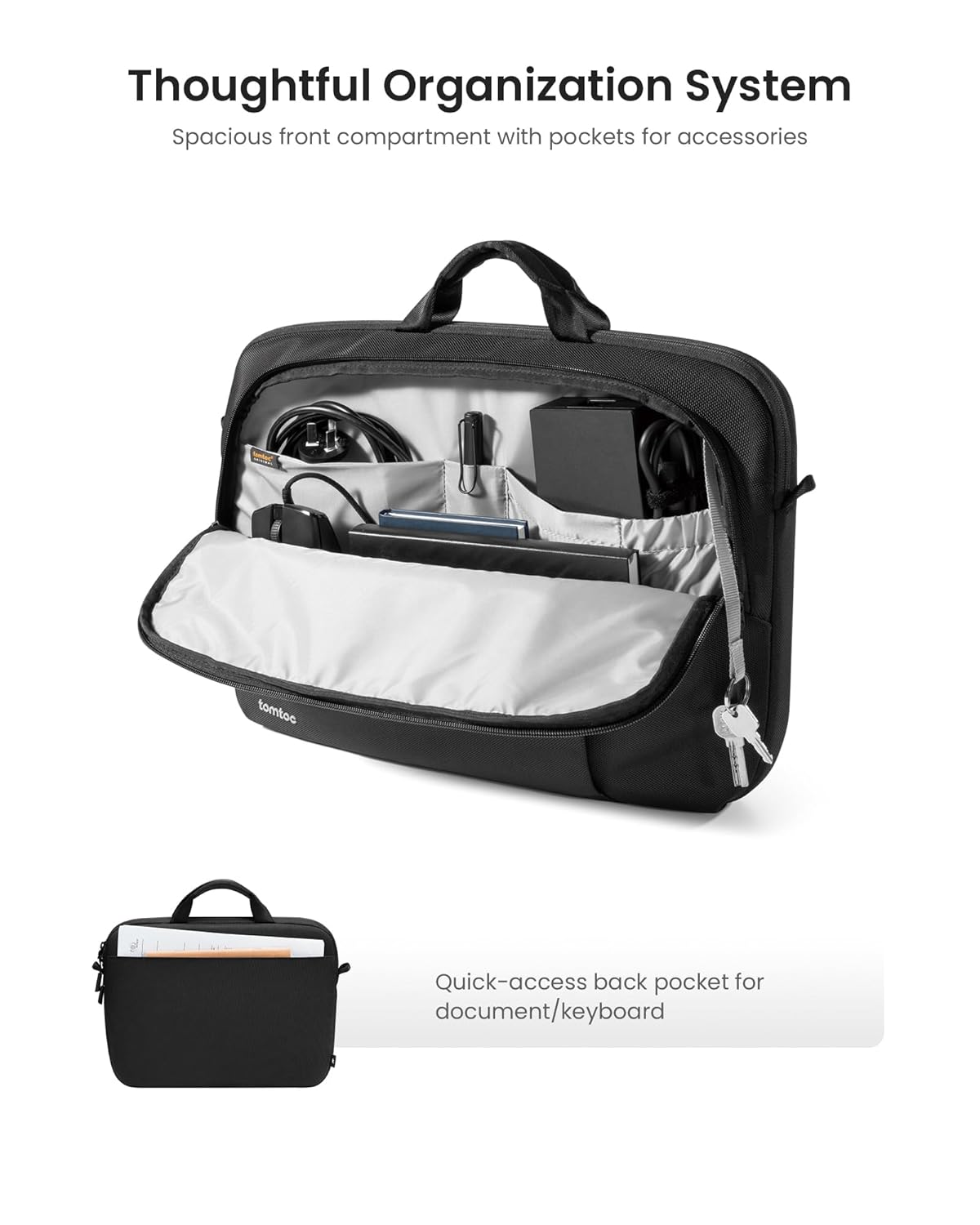 TOMTOC DEFENDER A30 15-16 INCH LAPTOP SHOULDER BAG BLACK A30F2D1 thumbnail 4