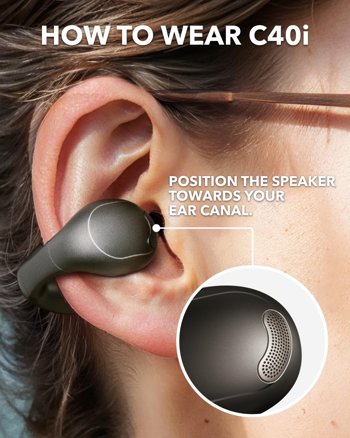 ANKER SOUNDCORE C40I OPEN EAR CLIP ON EARBUDS CLEAR A3331Z01 thumbnail 7