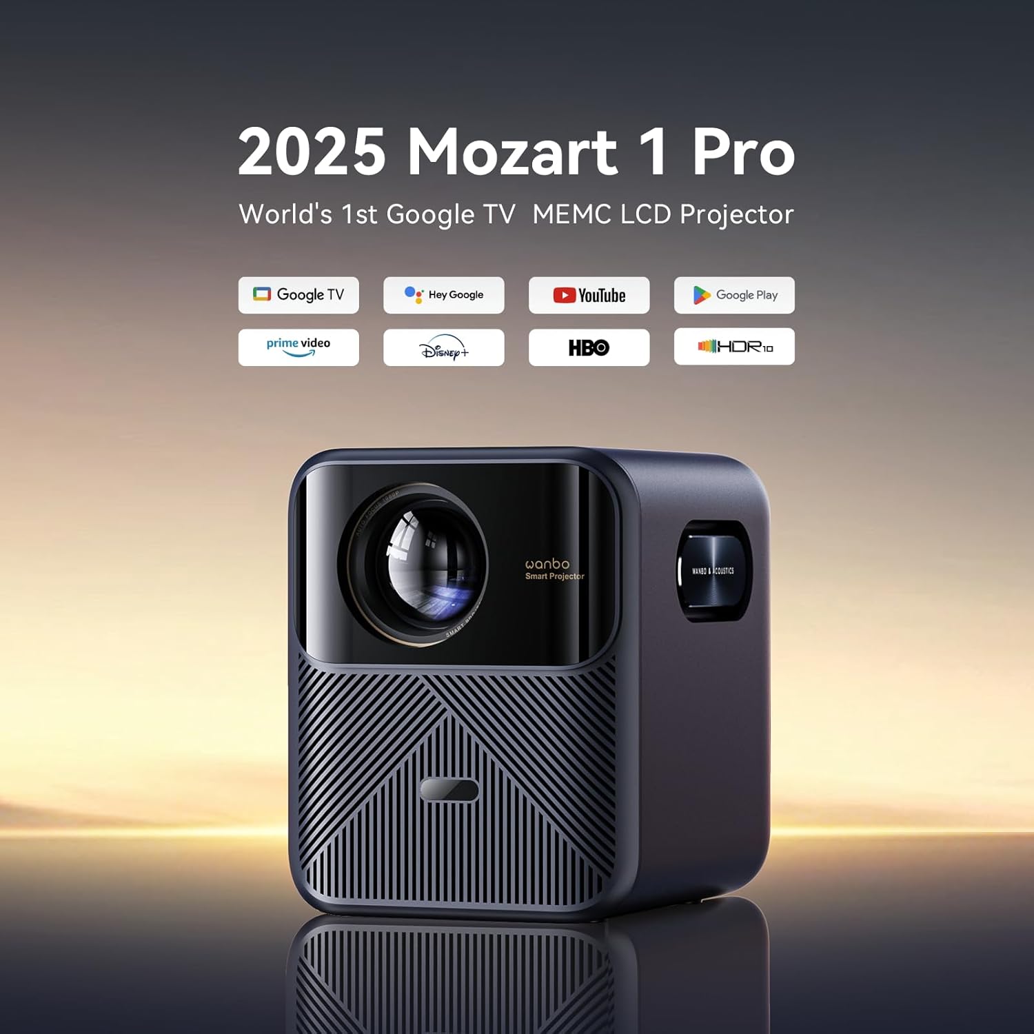 WANBO MOZART 1 PRO PROJECTOR (UPGRADED 2025) 1920X1080 FULLHD 1200 LUMEN WITH ANDROID TV DARK BLUE thumbnail 7