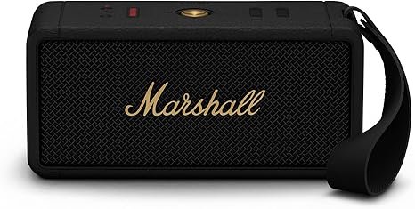 MARSHAL MIDDLETON  PORTABLE  BLUETOOTH SPEAKER BLACK AND BRASS