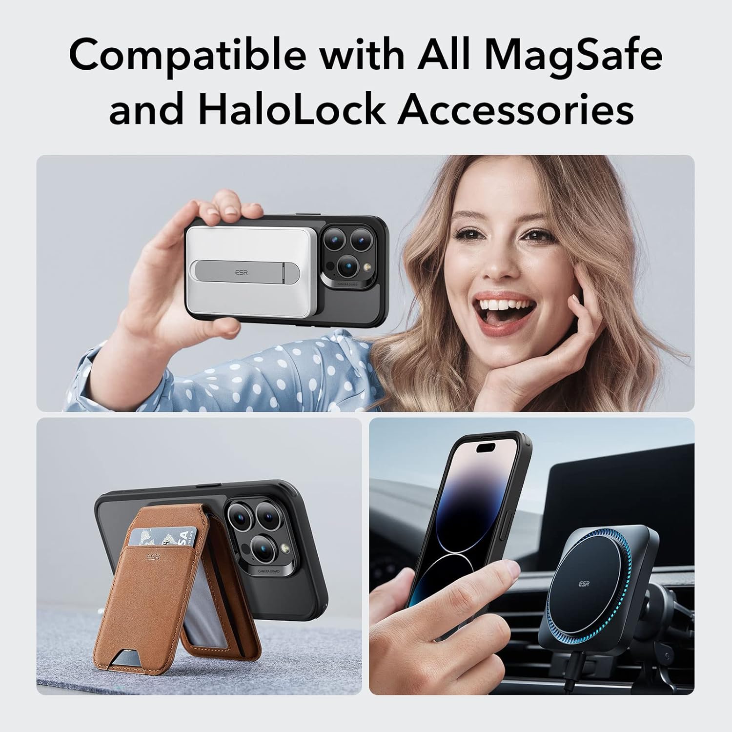 ESR IPHONE 14 PRO AIR ARMOR HALO LOCK PROTECTION MAGNETIC CASE FROSTED BLACK thumbnail 8