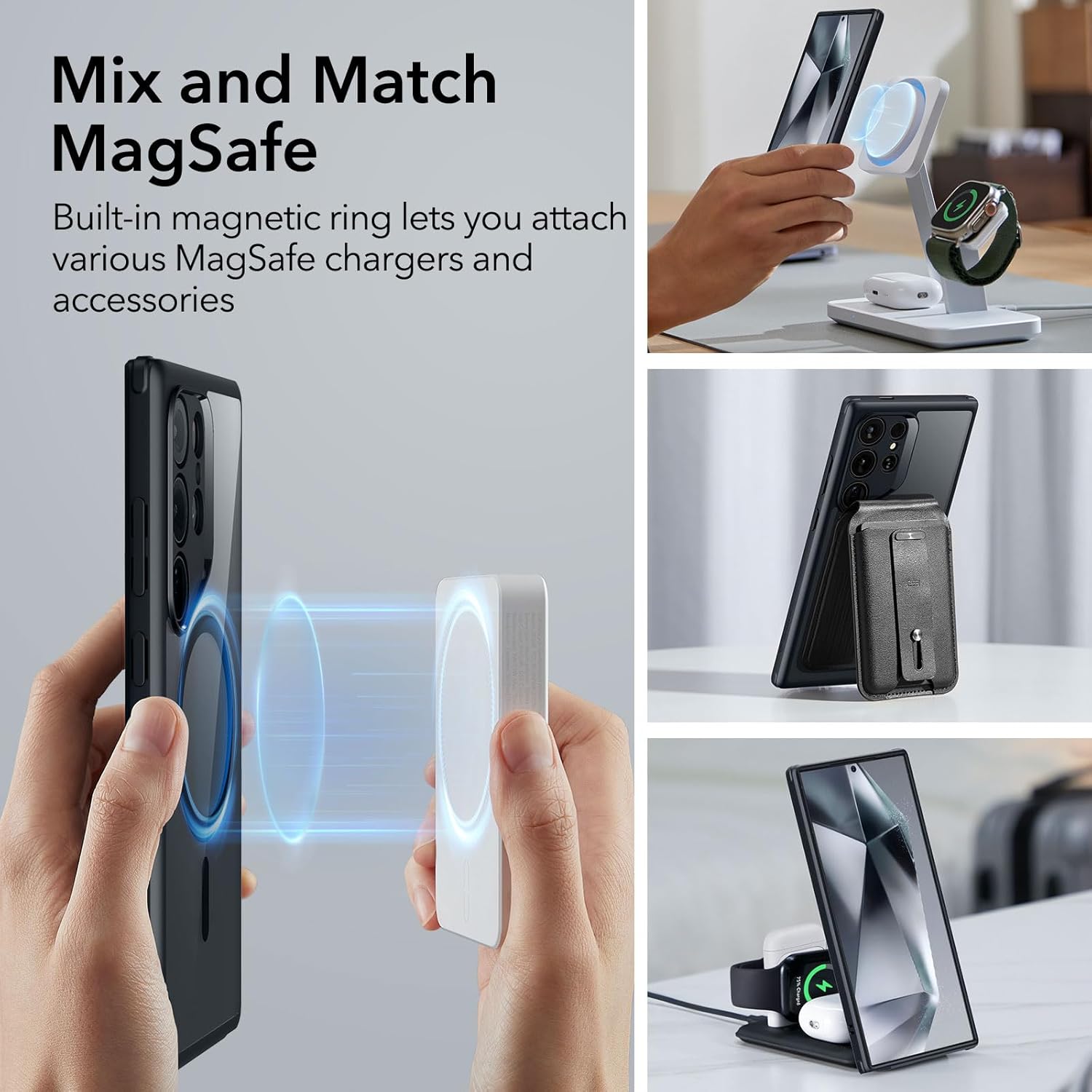 ESR SAMSUNG GALAXY S24 ULTRA MAGSAFE CLASSIC SERIES HYBRID CASE CLEAR thumbnail 4