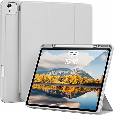 ESR ASCEND TRIFOLD CASE COMPATIBLE WITH IPAD AIR 13 2024 PRO 12.9 (6TH/5TH GEN) FROSTED GREY