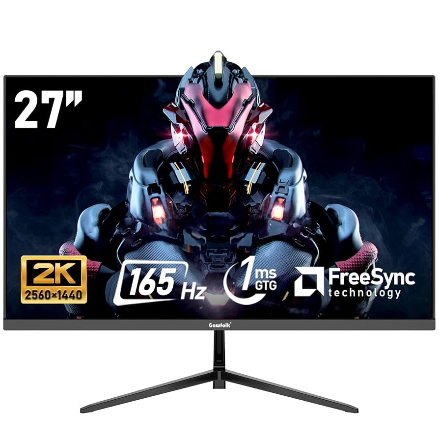 GAWFOLK 27 INCH 2K 165HZ 2560*1440 VA PANEL FLAT MONITOR BLACK GF270L