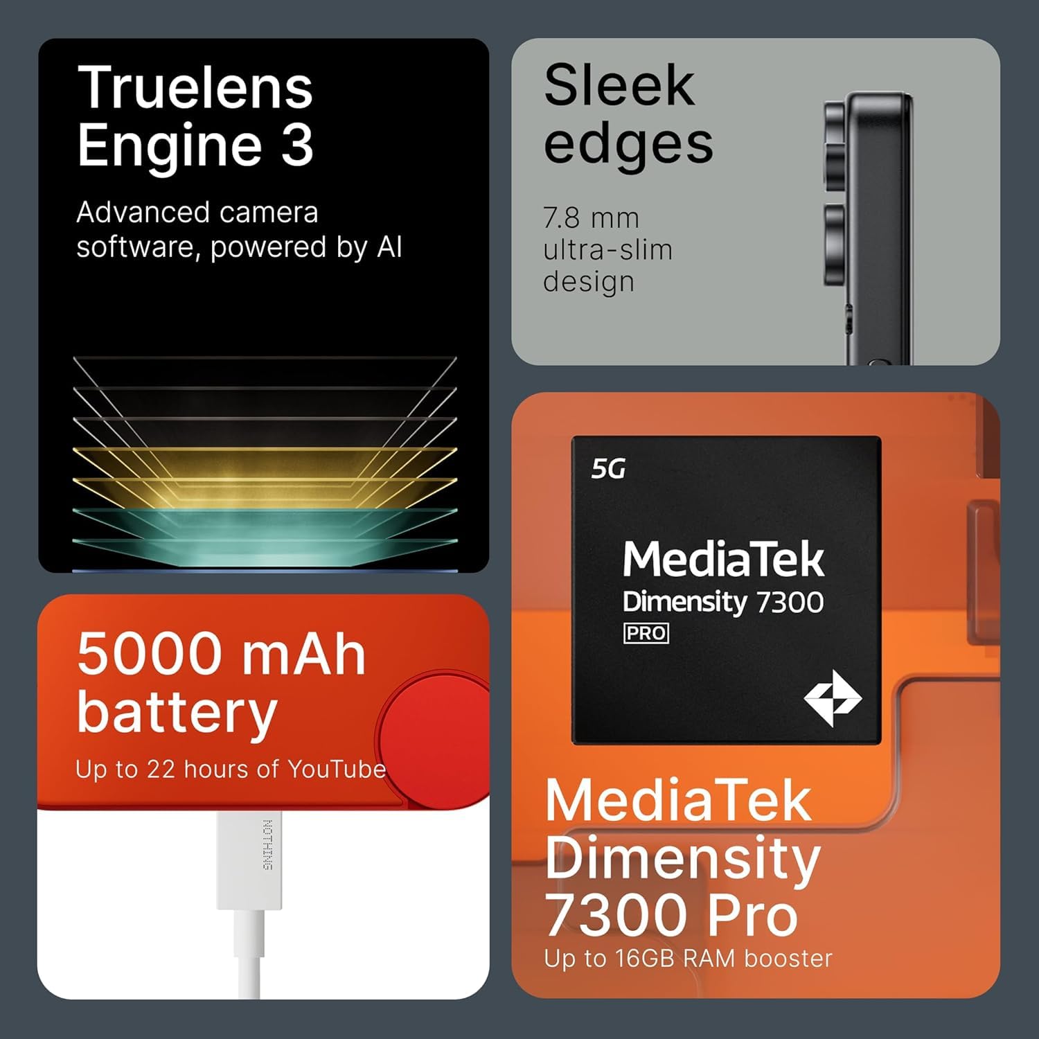 NOTHING PHONE 2 PRO 8+128GB ORANGE thumbnail 5