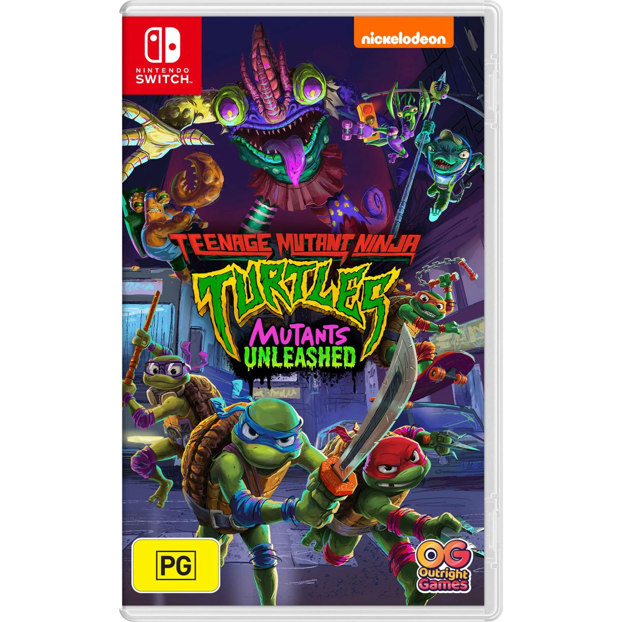 NINTENDO SWITCH TEENAGE MUTANT NINJA TURTLES MUTANTS UNLEASHED GAME CD