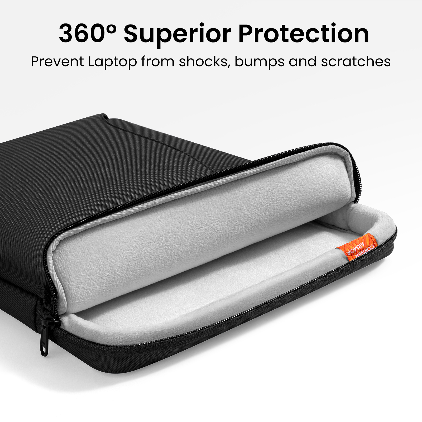TOMTOC DEFENDER A22 14 INCH LAPTOP BRIEFCASE BLACK A22D3D5 thumbnail 3